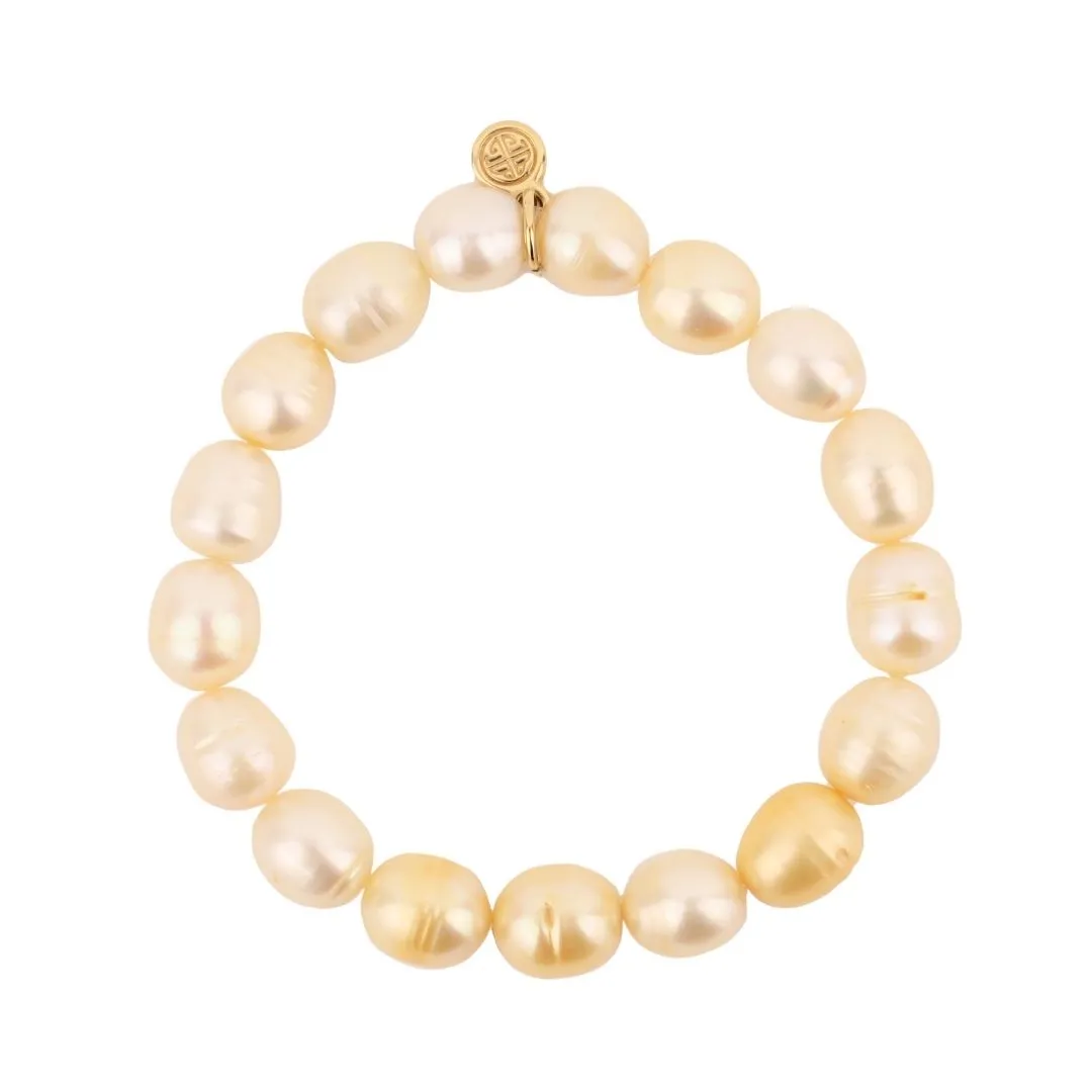 Gold Baroque Pearl Bracelet sold by BuDhaGirl