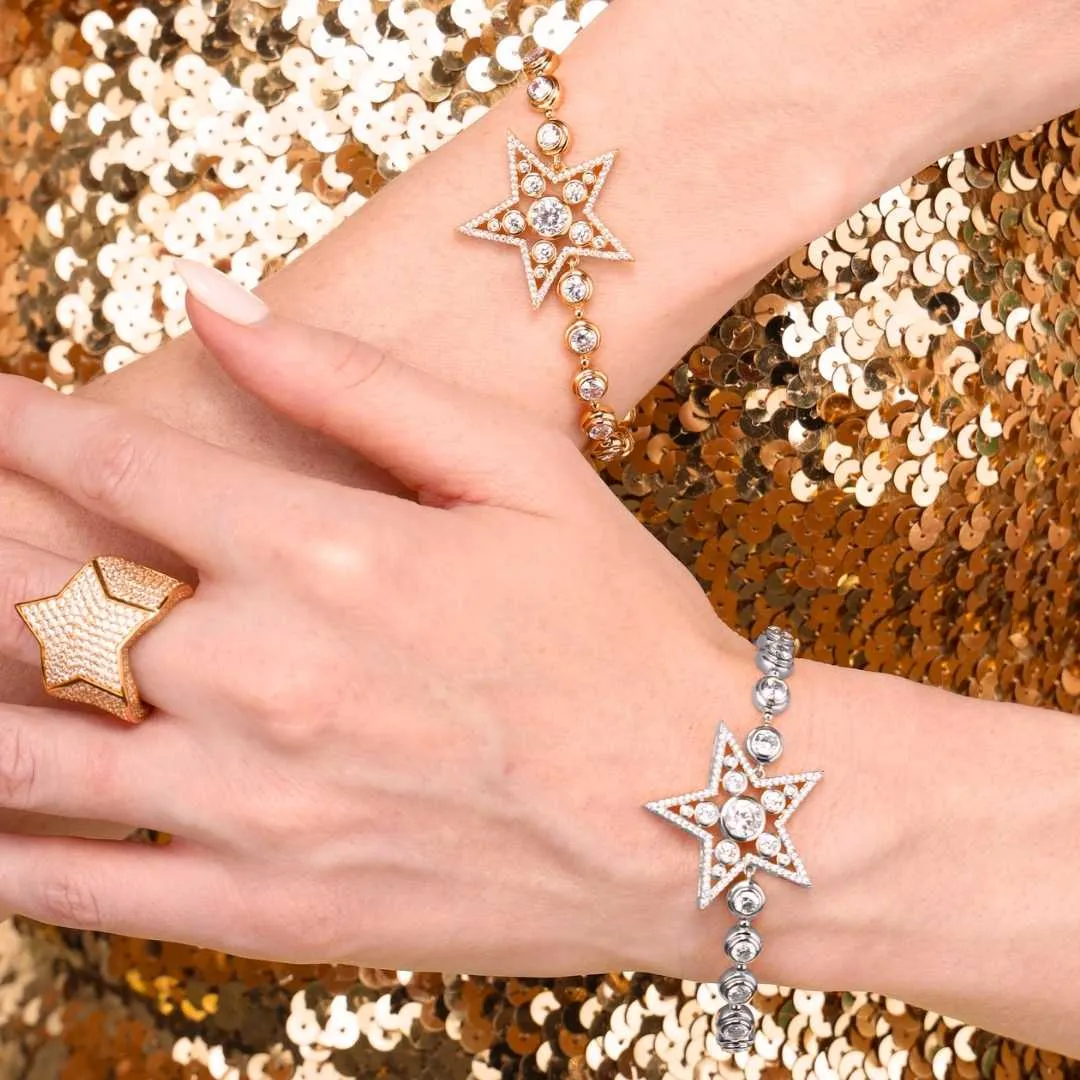 Star Bracelet - Gold/White sold by BuDhaGirl product image thumbnail 2