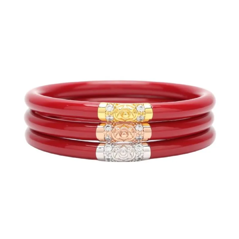 Three Kings All Weather Bangles® (AWB®) - Red sold by BuDhaGirl