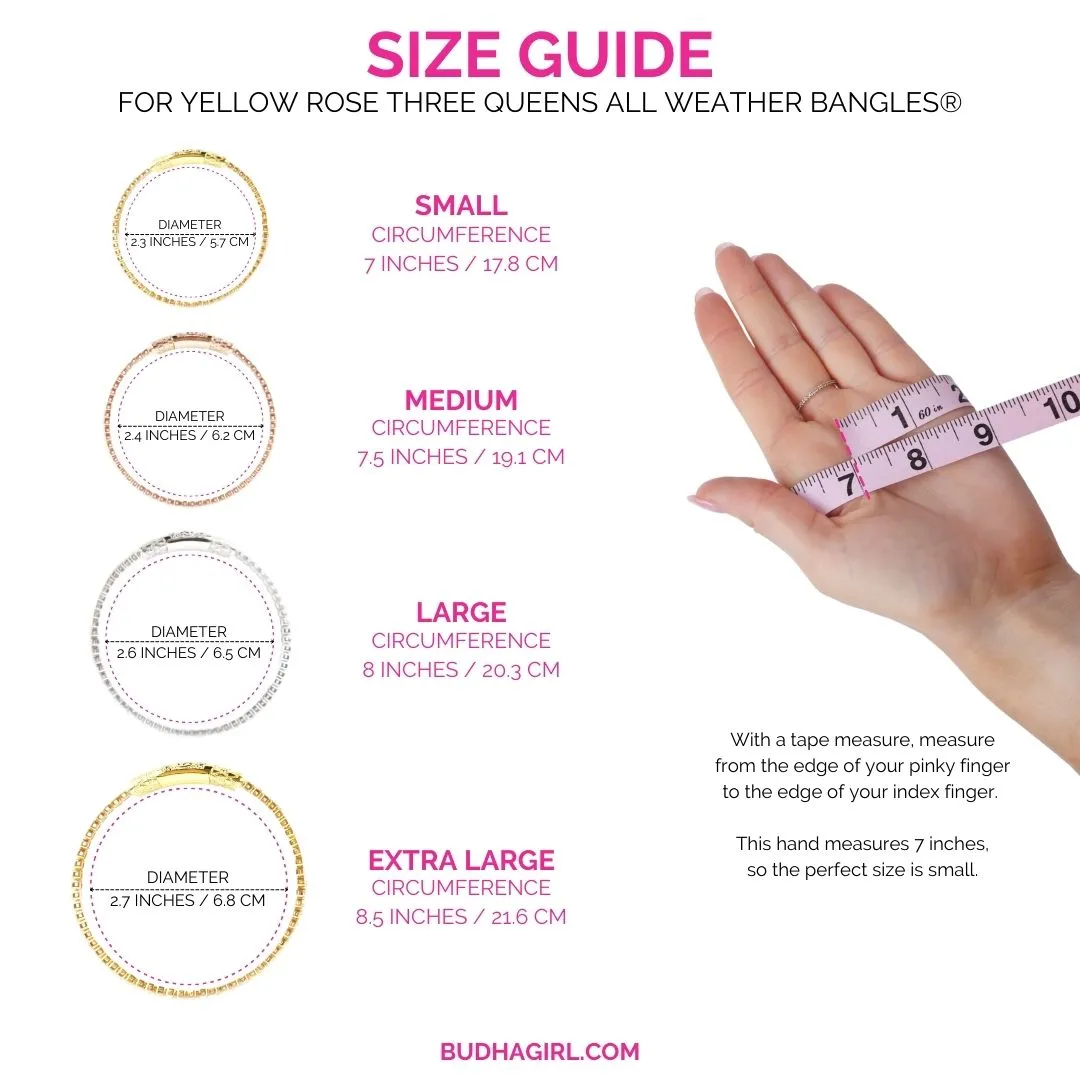 Three Queens All Weather Bangles® (AWB®) - Yellow Rose sold by BuDhaGirl product image thumbnail 5