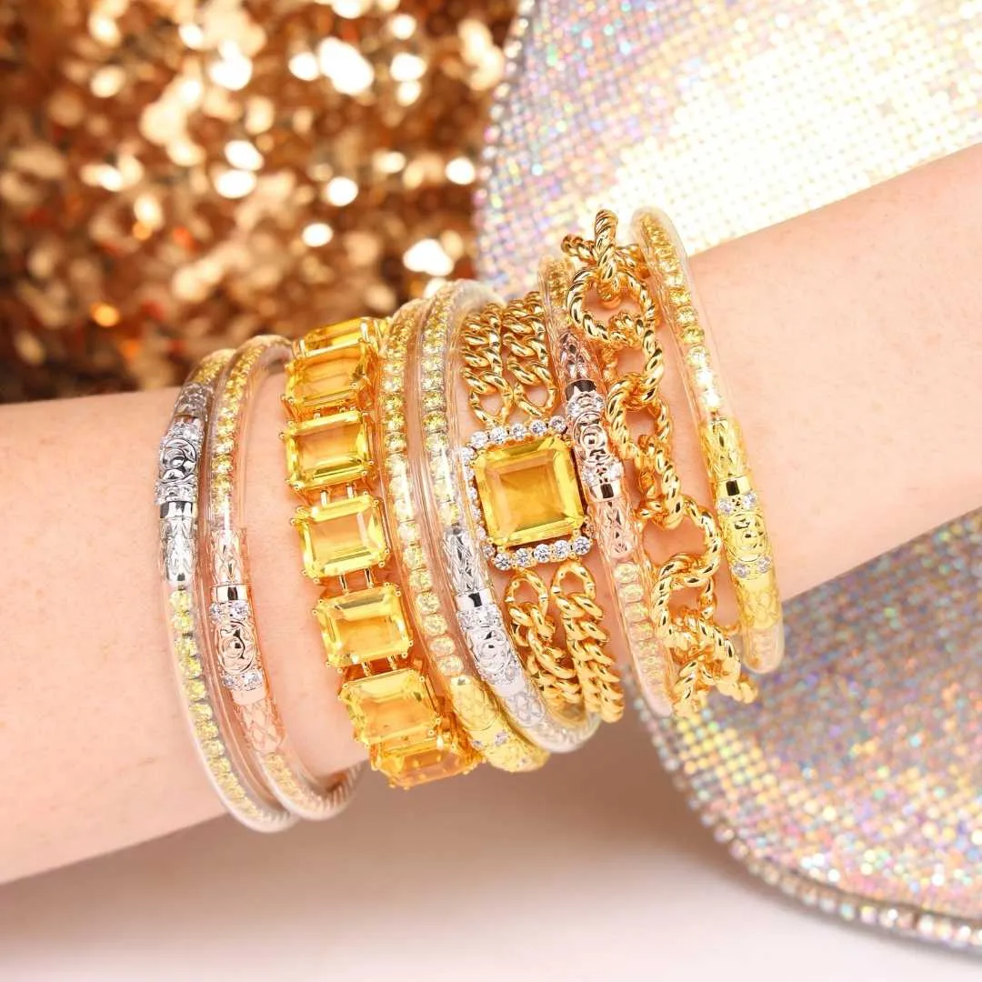 Three Queens All Weather Bangles® (AWB®) - Yellow Rose sold by BuDhaGirl product image thumbnail 4