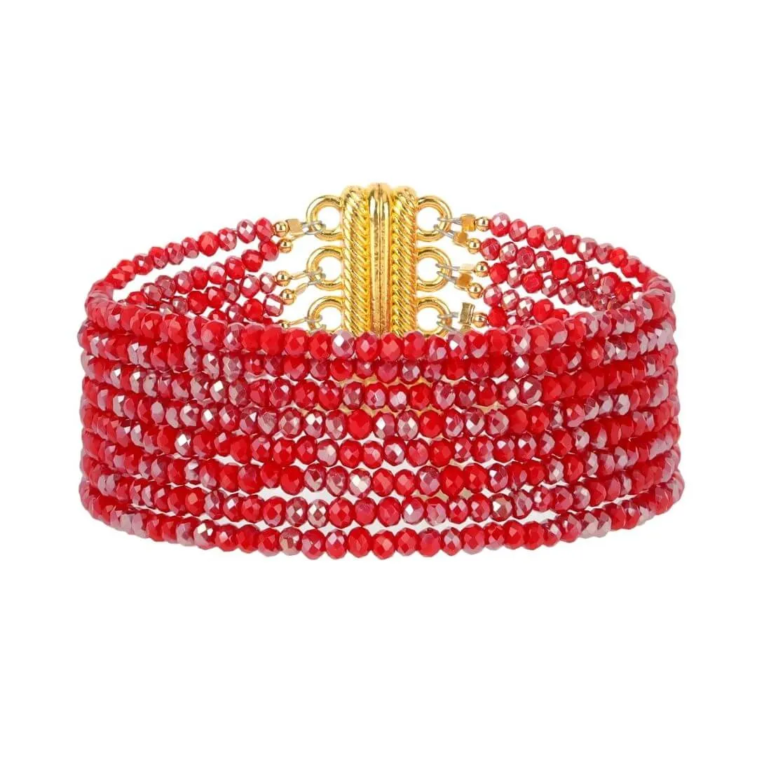 Meghan 8 Strand Crystal Bracelet sold by BuDhaGirl product image thumbnail 2