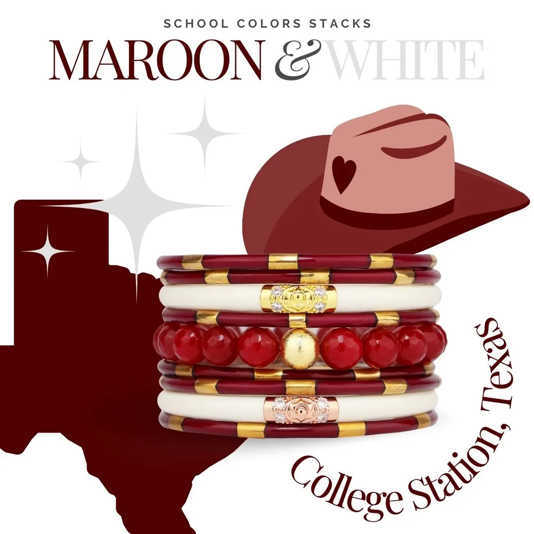 Maroon/White School Stack sold by BuDhaGirl product image thumbnail 2