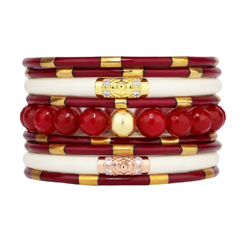 Maroon/White School Stack sold by BuDhaGirl