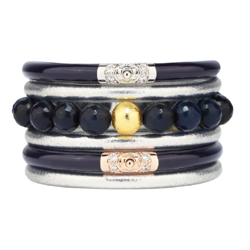 Navy/Silver Stack sold by BuDhaGirl