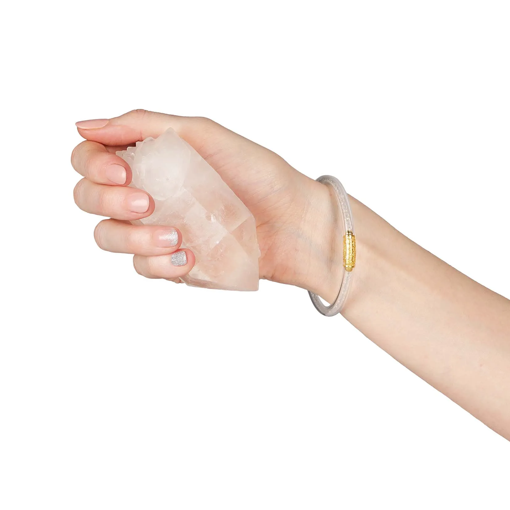 Clear Quartz Luxe All Weather Bangle®(AWB®) - Serenity Prayer sold by BuDhaGirl product image thumbnail 3
