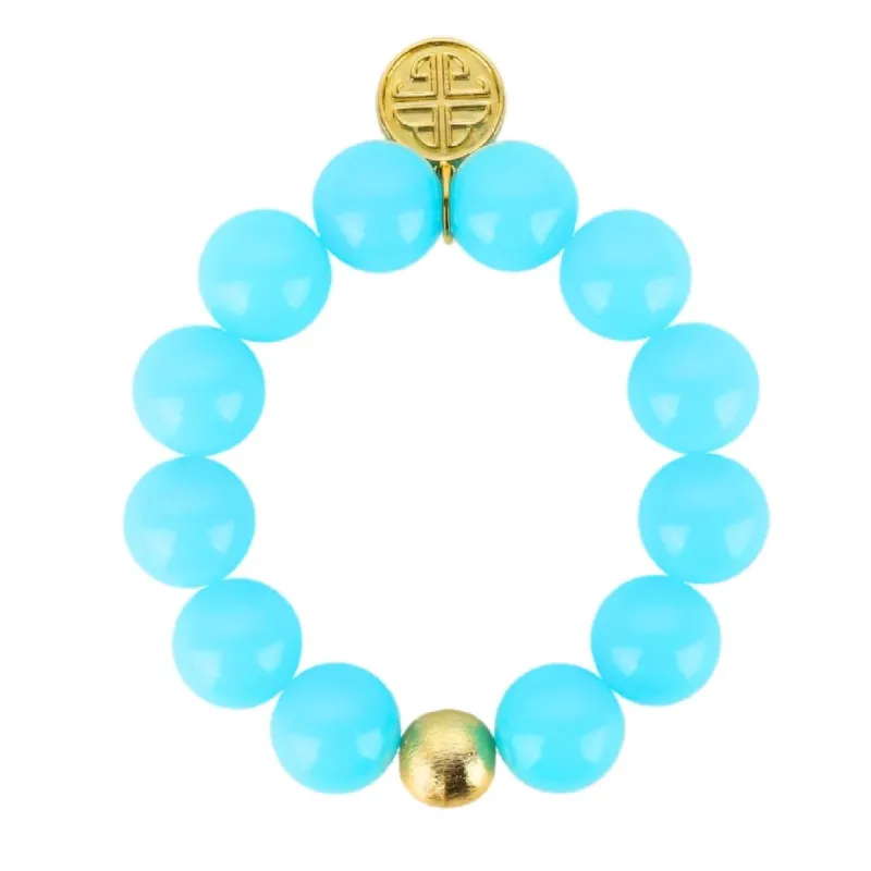 Cha Cha Beaded Bracelet - Aqua sold by BuDhaGirl