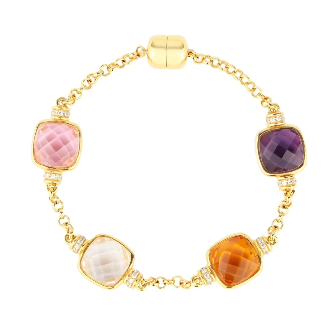 Diana Bracelet - Multicolored Crystals sold by BuDhaGirl