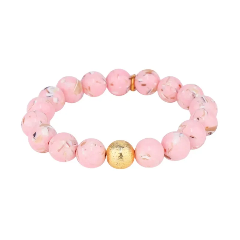 Marble Beaded Bracelet - Blush sold by BuDhaGirl