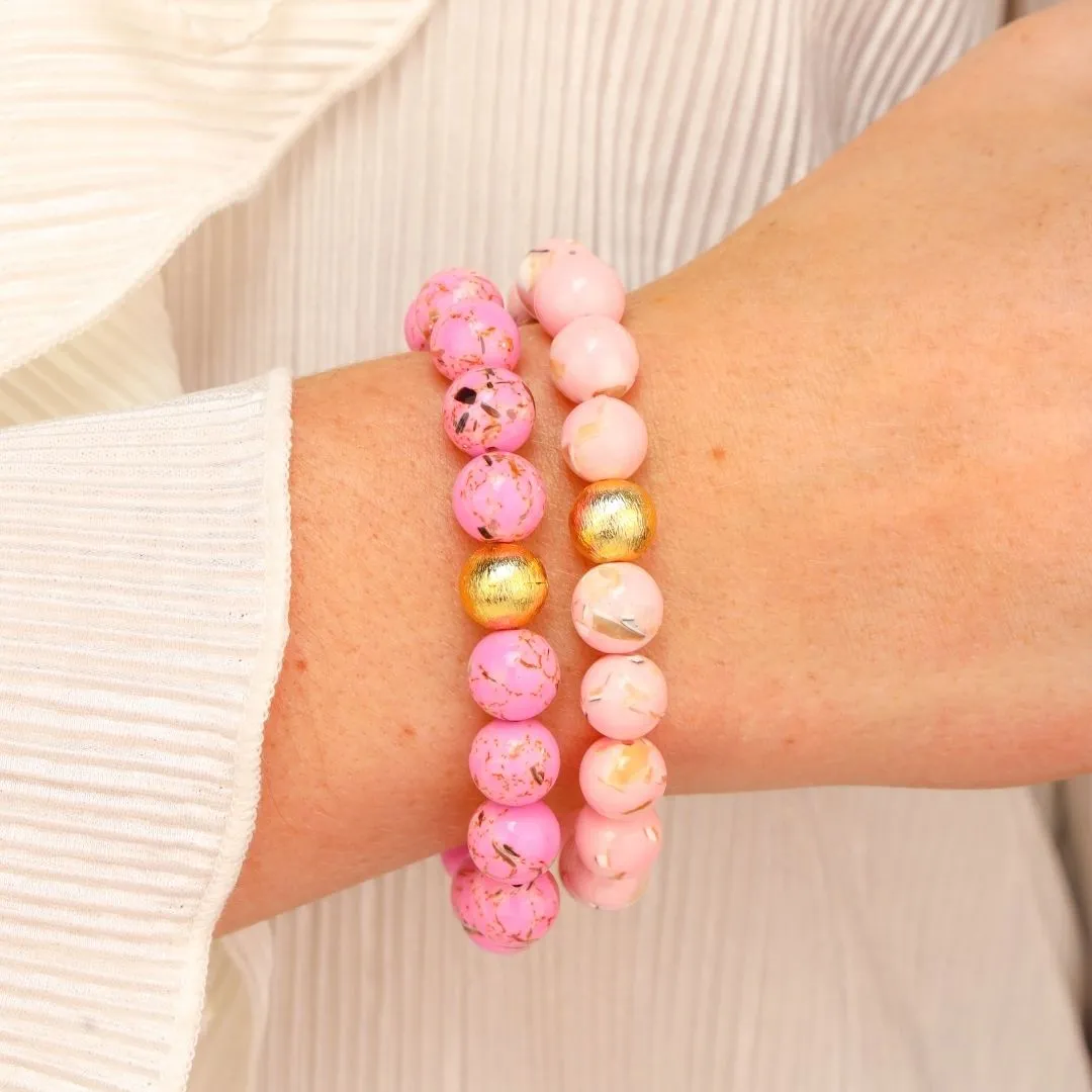 Marble Beaded Bracelet - Blush sold by BuDhaGirl product image thumbnail 2
