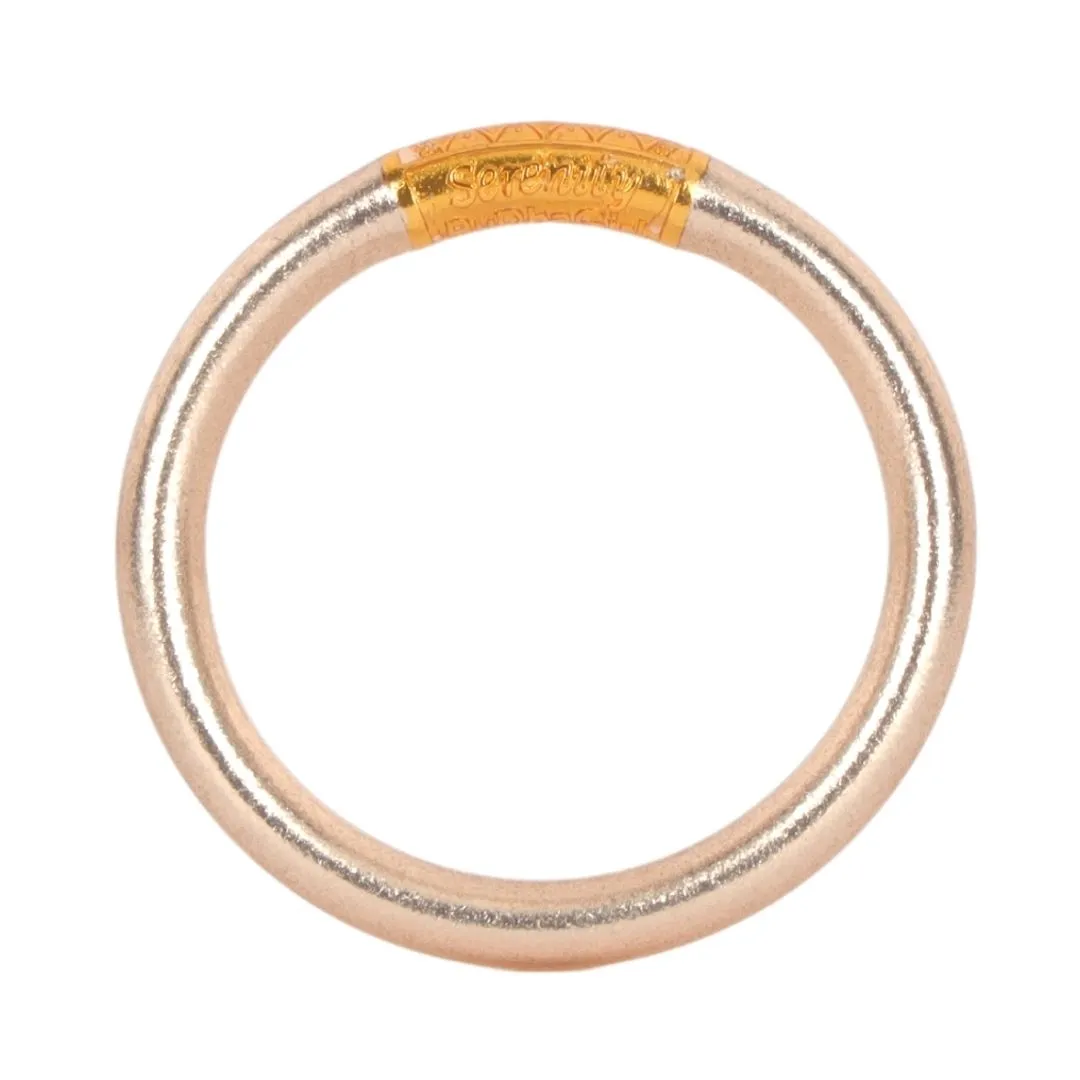 Champagne Tzubbie All Weather Bangle® (AWB®) - Serenity Prayer sold by BuDhaGirl