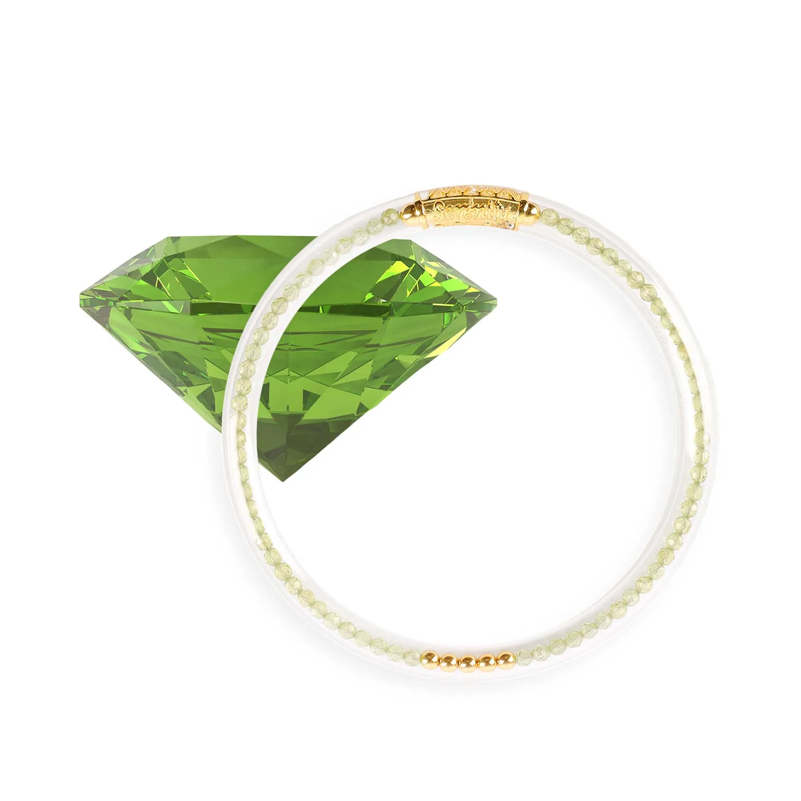 Peridot Luxe All Weather Bangle®(AWB®) - Serenity Prayer sold by BuDhaGirl product image thumbnail 2