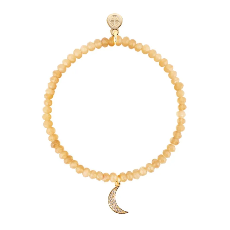 Luna Bracelet - Sand With Moon Charm sold by BuDhaGirl