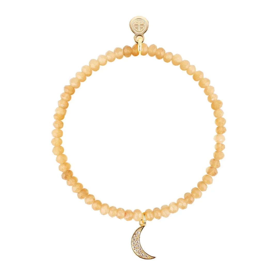 Luna Bracelet - Sand With Moon Charm sold by BuDhaGirl