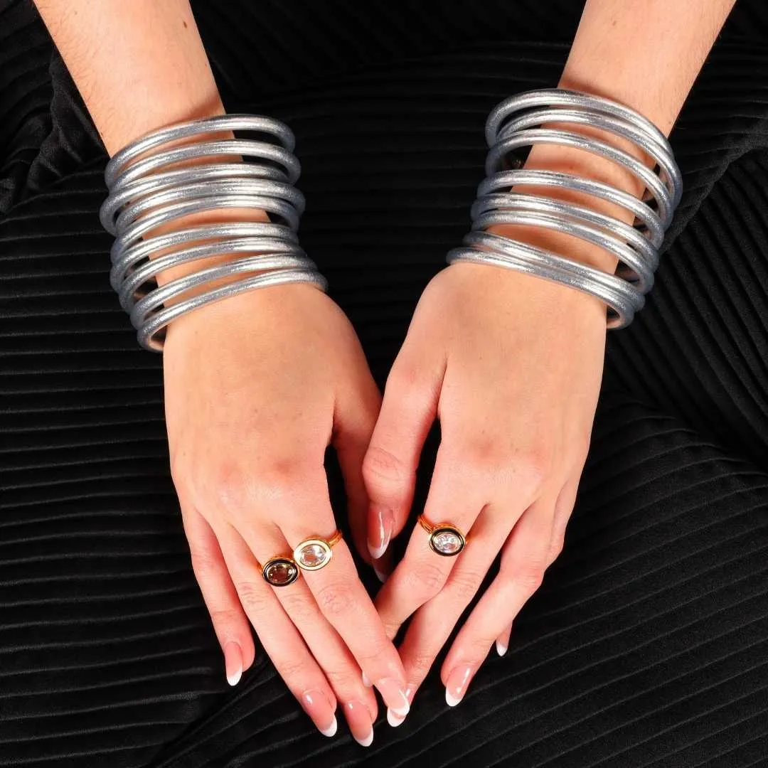 Silver All Weather Bangles® (Set of 9) - Serenity Prayer sold by BuDhaGirl product image thumbnail 3