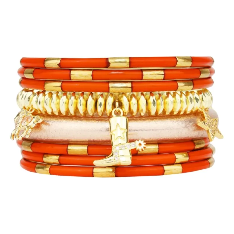 Burnt Orange/Gold School Stack sold by BuDhaGirl