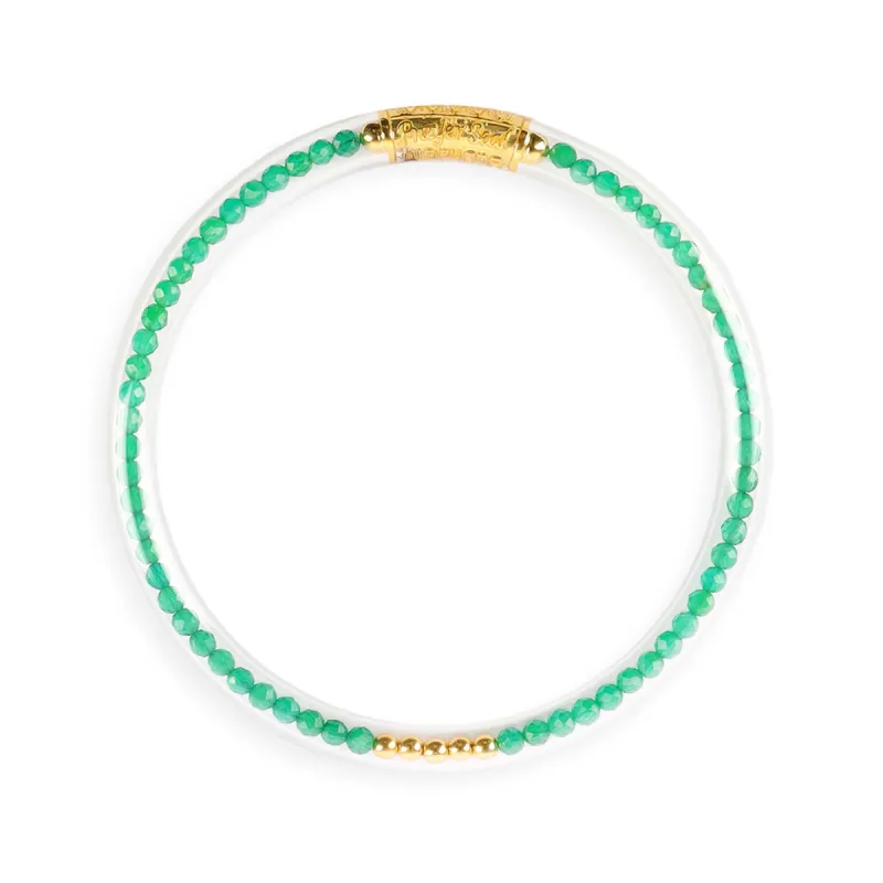 Green Onyx Luxe All Weather Bangle®(AWB®) - Serenity Prayer sold by BuDhaGirl