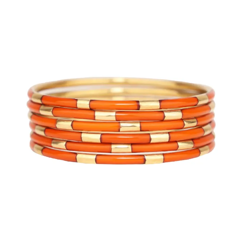 Burnt Orange Veda Bangles - Set of 6 sold by BuDhaGirl
