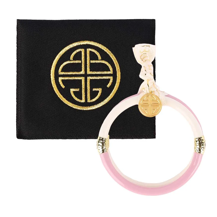 Pink/Ivory Yin & Yang All Weather Bangles® (AWB®) sold by BuDhaGirl product image thumbnail 5