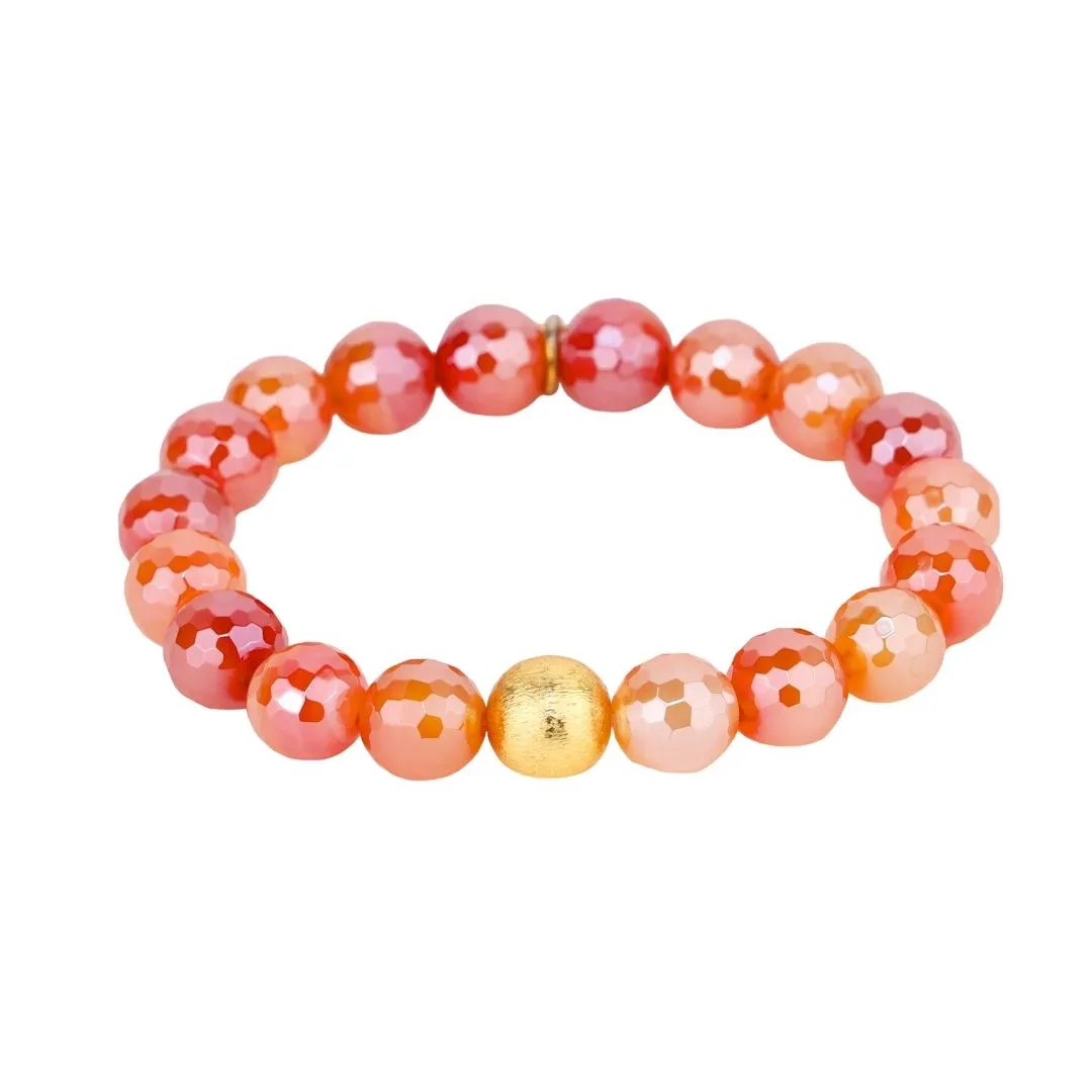 Mélange Beaded Bracelet - Flame sold by BuDhaGirl