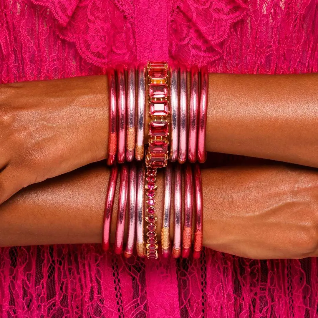 Carousel Pink All Weather Bangles® (Set of 4) - Serenity Prayer sold by BuDhaGirl product image thumbnail 4