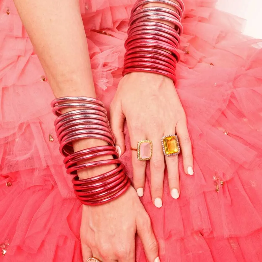 Carousel Pink All Weather Bangles® (Set of 4) - Serenity Prayer sold by BuDhaGirl product image thumbnail 3