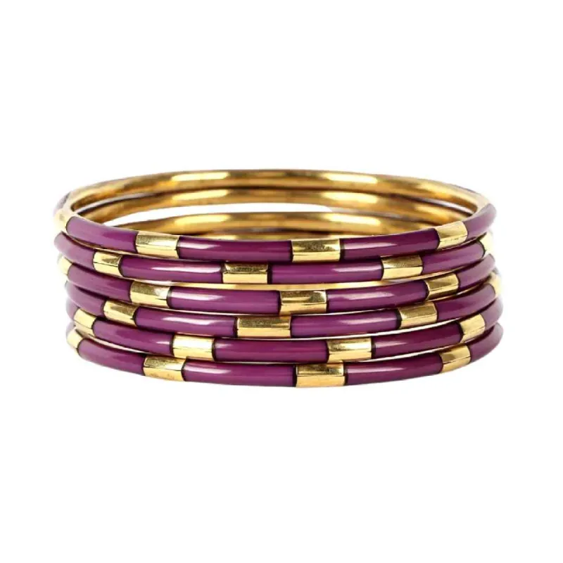 Amethyst Veda Bangles - Set of 6 sold by BuDhaGirl
