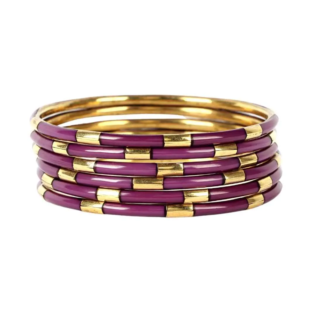 Amethyst Veda Bangles - Set of 6 sold by BuDhaGirl