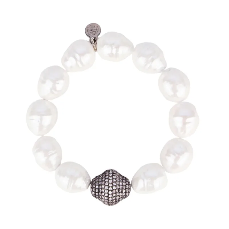 Isabel Pearl Bracelet - White sold by BuDhaGirl
