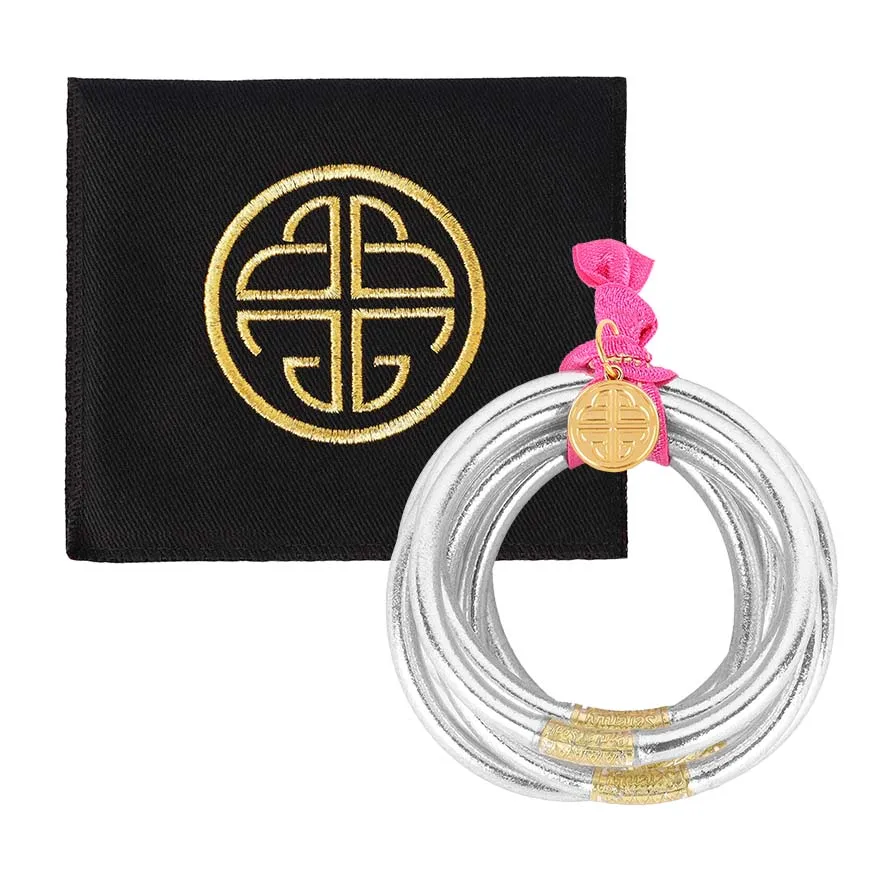 Silver All Weather Bangles® (Set of 6) - Serenity Prayer sold by BuDhaGirl product image thumbnail 4