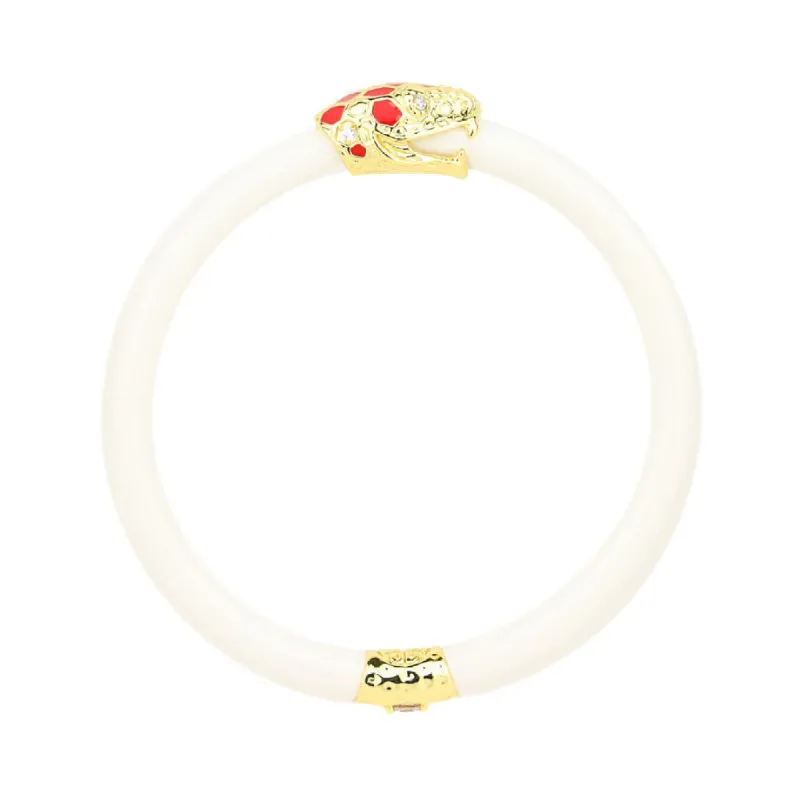Fauna Snake All Weather Bangle® (AWB®) - Ivory sold by BuDhaGirl