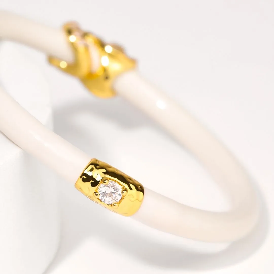 Fauna Elephant All Weather Bangle® (AWB®) - Ivory sold by BuDhaGirl product image thumbnail 5