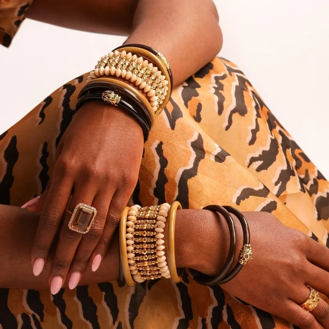 Fauna Panther All Weather Bangle® (AWB®) - Chocolate sold by BuDhaGirl product image thumbnail 4