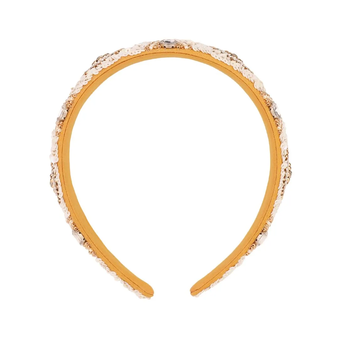 Nadia Cream Sequin Crystal Headband sold by BuDhaGirl product image thumbnail 3
