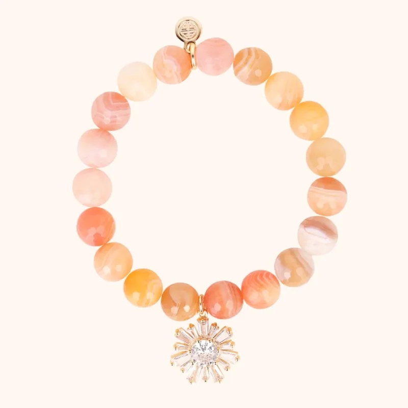 Bellini Peach Bracelet With Charm made by BuDhaGirl