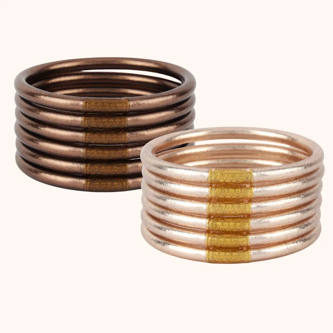 Meteorite & Champagne All Weather Bangles® Bundle sold by BuDhaGirl