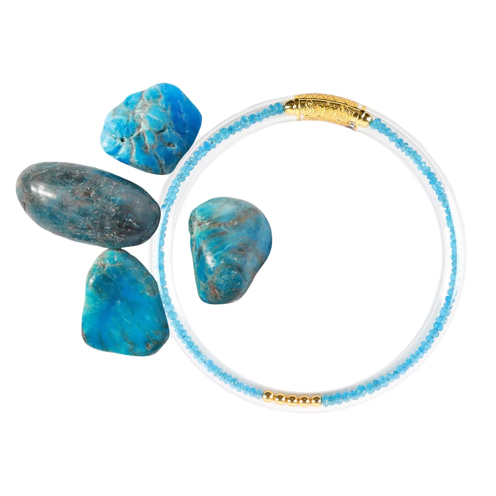 Apatite Luxe All Weather Bangle®(AWB®) - Serenity Prayer sold by BuDhaGirl product image thumbnail 2