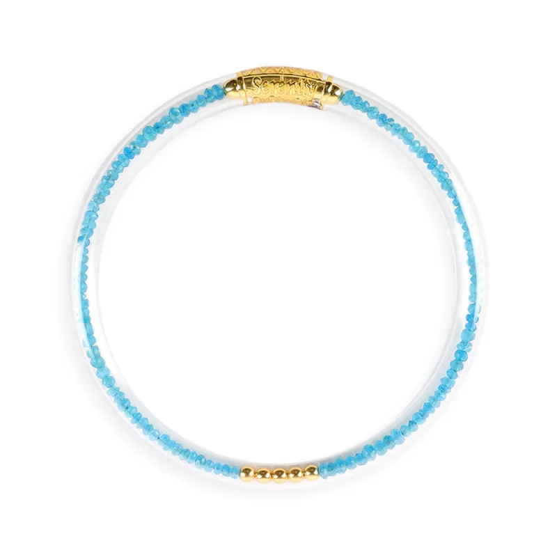 Apatite Luxe All Weather Bangle®(AWB®) - Serenity Prayer sold by BuDhaGirl