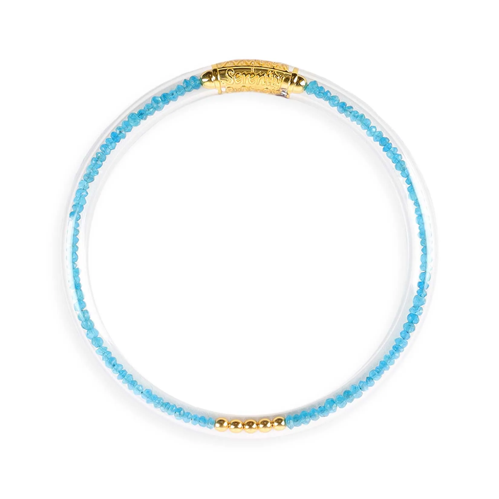 Apatite Luxe All Weather Bangle®(AWB®) - Serenity Prayer sold by BuDhaGirl