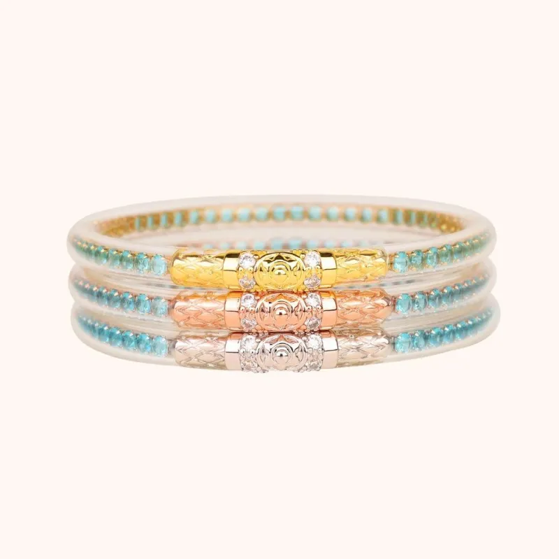 Three Queens All Weather Bangles® (AWB®) - Aqua sold by BuDhaGirl