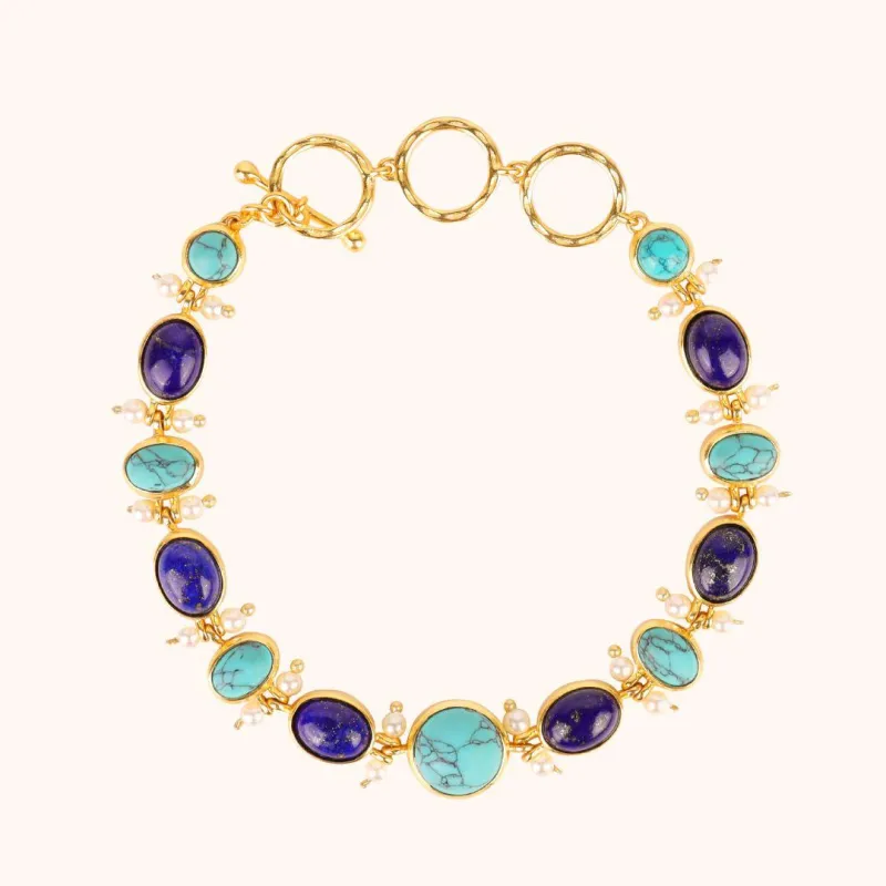 Lia Bracelet - Turquoise & Lapis sold by BuDhaGirl