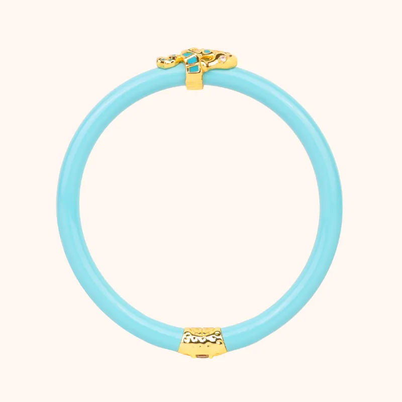 Fauna Seahorse All Weather Bangle® (AWB®) - Turquoise sold by BuDhaGirl
