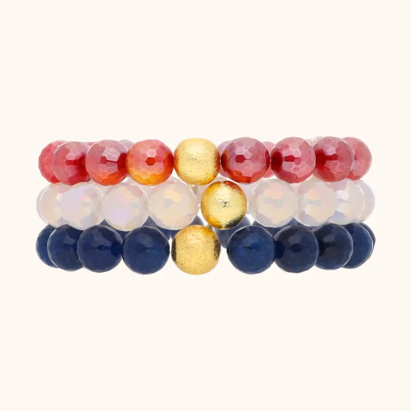 The America Beaded Bracelet Set 2025 sold by BuDhaGirl