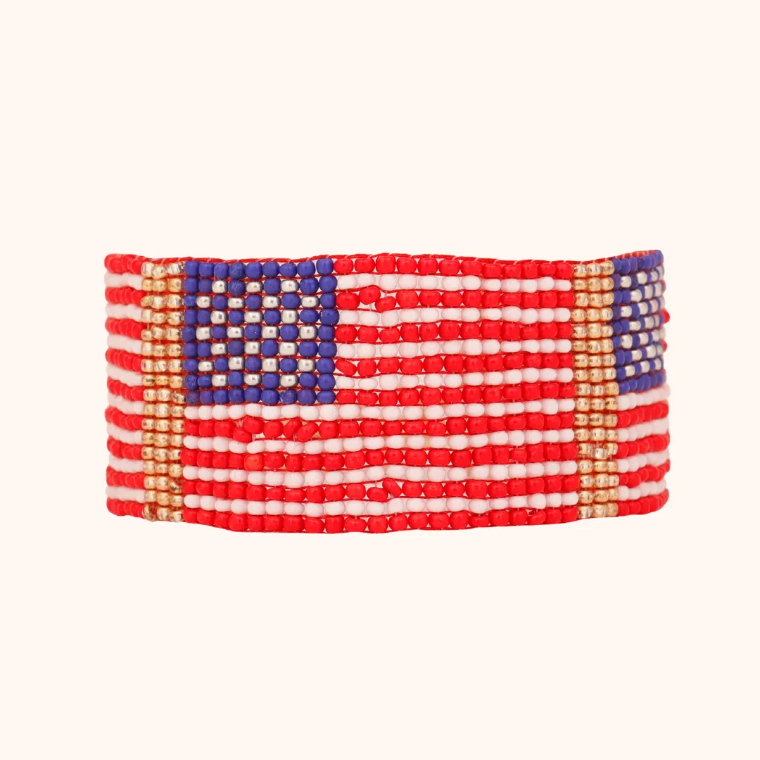 Old Glory Beaded Bracelet sold by BuDhaGirl