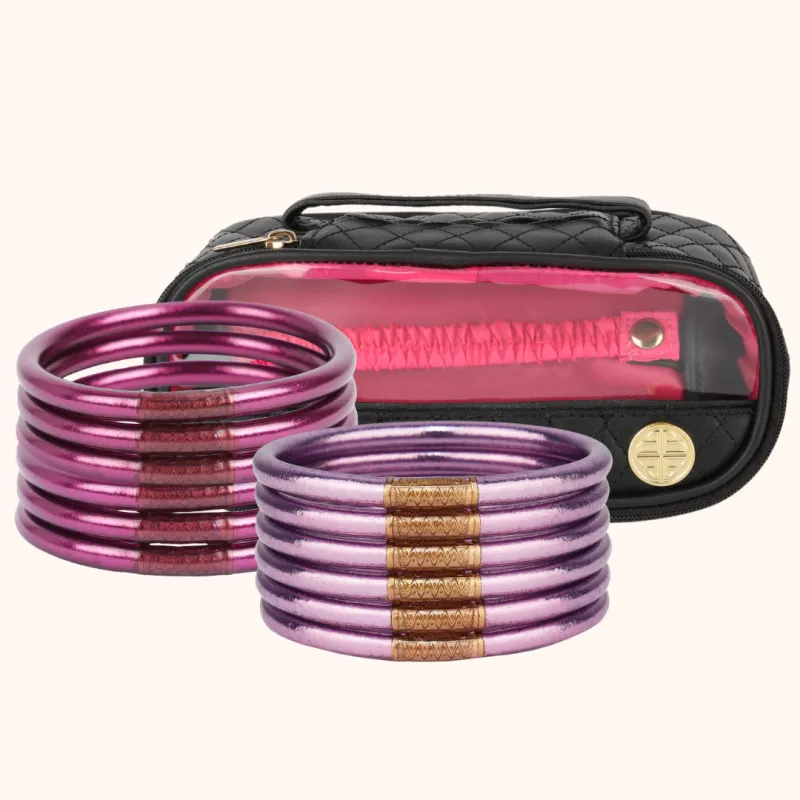 Amethyst & Lila All Weather Bangles® Bundle sold by BuDhaGirl