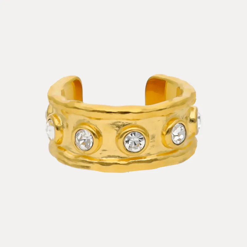 Seven Crystal Ring - Gold sold by BuDhaGirl