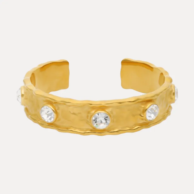 Seven Crystal Cuff - Gold sold by BuDhaGirl