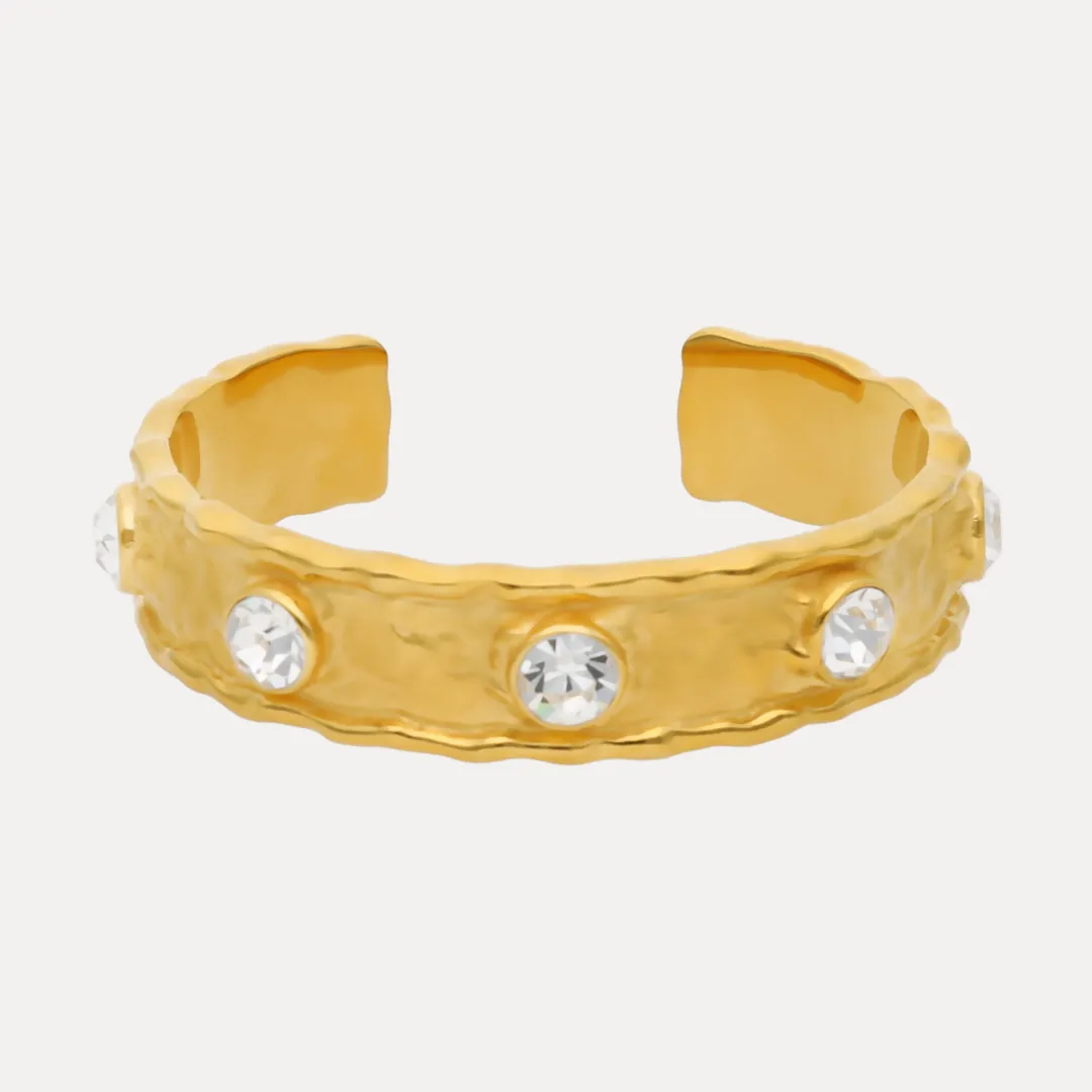 Seven Crystal Cuff - Gold sold by BuDhaGirl