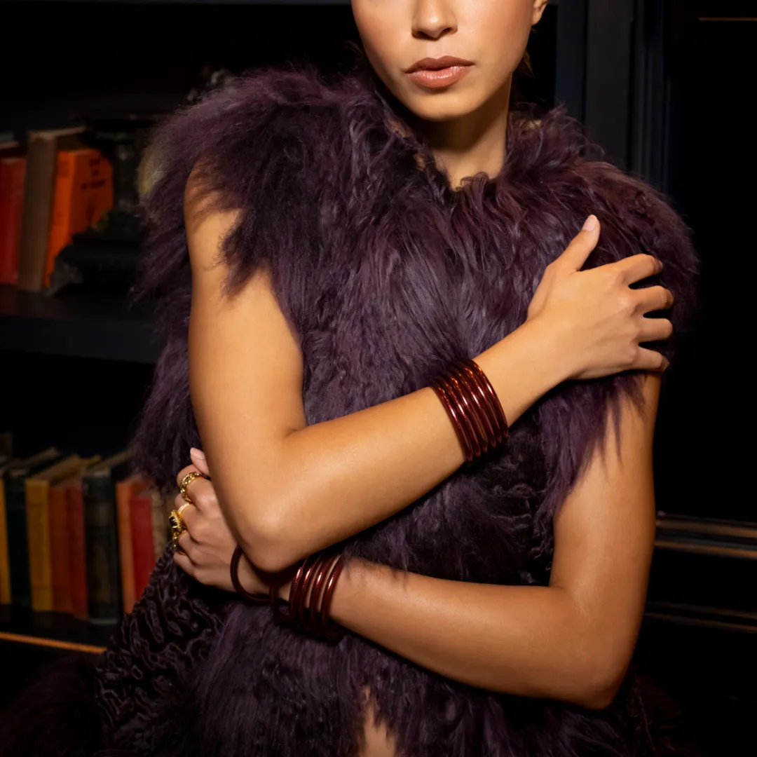 Merlot All Weather Bangles® (AWB®) - Set of 6 sold by BuDhaGirl product image thumbnail 4