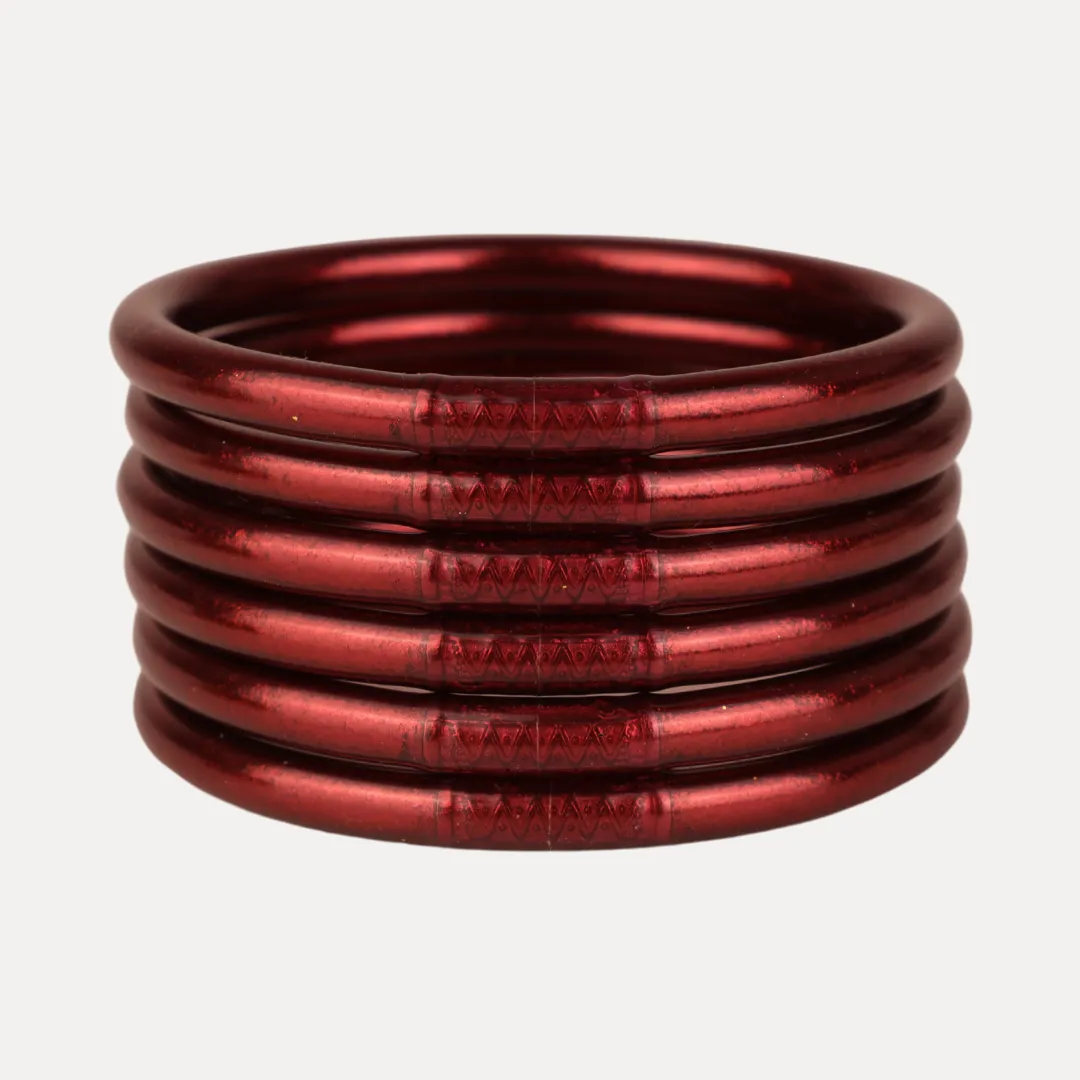 Merlot All Weather Bangles® (AWB®) - Set of 6 sold by BuDhaGirl